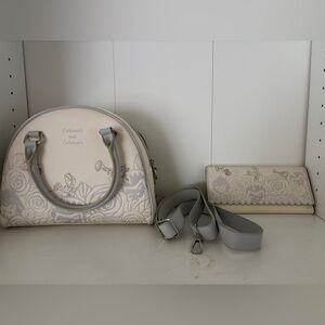 Loungefly Cream and Gray Crossbody Bag Set